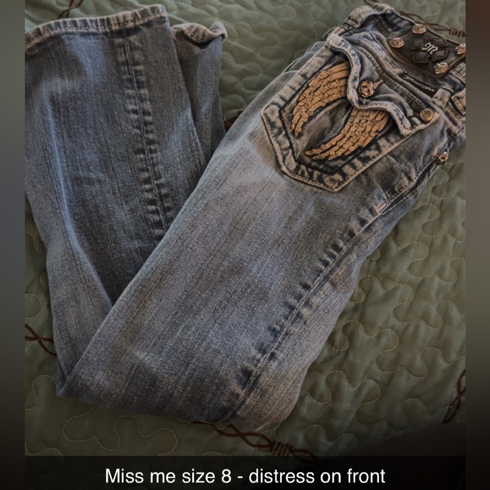 Youth Miss Me Jeans - distress on front